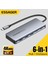 6'nın 1'i M.2 Nvme Ssd Fonksiyonlu CE/FC/ROHS Lisanslı Çoklayıcı Hub 10Gbps Type-C Pd 100W Type-C Usb3.2 Gen2 HDM 1.4 60Hz4K 9