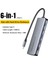 6'nın 1'i M.2 Nvme Ssd Fonksiyonlu CE/FC/ROHS Lisanslı Çoklayıcı Hub 10Gbps Type-C Pd 100W Type-C Usb3.2 Gen2 HDM 1.4 60Hz4K 7