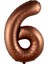 6 Rakam Çikolata Kahve Folyo Balon 40 Inç 100 cm 1