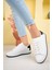 Kadın Günlük Spor Ayakkabı 4 Mevsim Rahat Esnek Sneaker Bağcıklı Günlük Kullanıma Uygun 3