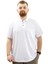 Büyük Beden Erkek T-Shirt Polo Yaka Klasik U24336 Beyaz 4