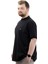 Büyük Beden Erkek Tişört Düğmeli Hakim Yaka T-Shirt U24339 Siyah 2