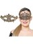 Altın Gold Renk Parti Dantel Kesim Işlemeli Maske 1