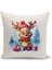 Yılbaşı Serisi Çift Tarafı Dijital Baskılı Kırlent Kılıfı (Christmas Noel Cushion Cover) 1