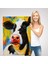 Modern Sanat Inek Portresi Dekoratif Kanvas Duvar TABLO-5936 3