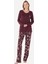 Kadın Uzun Kollu 3 Düğme Battal Pijama Takımı 4940 1