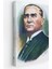 Atatürk Portre Tablosu Mustafa Kemal Atatürk Dikdörtgen Dekoratif Kanvas Tablo-Cr-68 2