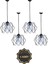 4 Adet Metal Sarkıt Avize, Salon, Mutfak, Çocuk Odası, Koridor, Siyah, Modern, 12x21 1