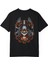 Erkek Motorcu Kurukafa Baskılı Siyah Oversize T-Shirt 2