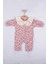 Leopar Dama Desenli % 100 Pamuk Kız Bebek Tulum 2