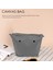 Su Geçirmez Katı Kanvas Ekleme Iç Astar Fermuarlı Cebi Obag O Çanta Çanta Derin Gri Mini (Yurt Dışından) 3