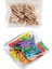 2.5 Cm'lik Renkli ve Naturel Ahşap Küçük Mandal 2'li Set 1