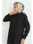 Ava Desenli Soft Eşarp 1176 - Siyah 1