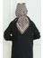 Ava Desenli Soft Eşarp 1176 - Siyah 4