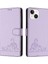 IPhone 14 Için Kılıf Artı Cüzdan Kapak Çevirin Kart Yuvası Tutucu Kickstand Kedi (Yurt Dışından) 5