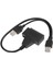 Sata Çift Usb3.0 2.0 Powered Sata 22 Pin Sabit Disk USB 3.0 Kablosu Harici 2.5 Inç Sata HDD SSD Için Yüksek Hızlı Adaptör Kablosu (Yurt Dışından) 3