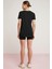 Tatum Kadın 100% Pamuk Süprem Yuvarlak Yaka Comfort Fit Siyah T-Shirt 5