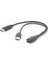 USB 3.0 Kablo Çift Güç Şarj Kabloları Y Adaptör Erkek - Dişi Kablo Kablosu 30CM (Yurt Dışından) 2