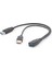 USB 3.0 Kablo Çift Güç Şarj Kabloları Y Adaptör Erkek - Dişi Kablo Kablosu 30CM (Yurt Dışından) 3