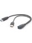 USB 3.0 Kablo Çift Güç Şarj Kabloları Y Adaptör Erkek - Dişi Kablo Kablosu 30CM (Yurt Dışından) 5