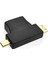 Mikro HDMI Uyumlu Erkek Mini HDMI Uyumlu Erkek - HDMI Uyumlu 1.4V Dişi 90 Derece 3'ü 1 Arada Adaptör (Yurt Dışından) 1