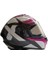 Nro X003 Kapalı Kask Pembe-Beyaz 1