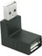 Siyah 90 Derece Yukarı Sağ Açılı L Tipi USB 2.0 A Erkek - Dişi Uzatma Konnektörü Adaptörü (Yurt Dışından) 4