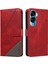 Elmas Dikiş Deri Telefon Kılıfı ile Onur 90 Lite Için Flip Case ve (Yurt Dışından) 1