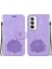 Oppo Oppo 12 5g Kickstand Manyetik Kabartma Lotus Çiçek Için Flip Case (Yurt Dışından) 1
