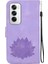 Oppo Oppo 12 5g Kickstand Manyetik Kabartma Lotus Çiçek Için Flip Case (Yurt Dışından) 4