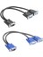 Dayanıklı VGA Splitter Kablosu 1 Bilgisayardan Çift 2 Monitör Adaptörüne Y Splitter Erkek Kadın VGA Tel Kablosu Pc Laptop Için (Yurt Dışından) 1