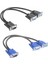 Dayanıklı VGA Splitter Kablosu 1 Bilgisayardan Çift 2 Monitör Adaptörüne Y Splitter Erkek Kadın VGA Tel Kablosu Pc Laptop Için (Yurt Dışından) 2