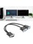 Dayanıklı VGA Splitter Kablosu 1 Bilgisayardan Çift 2 Monitör Adaptörüne Y Splitter Erkek Kadın VGA Tel Kablosu Pc Laptop Için (Yurt Dışından) 3