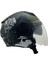 766 Matt Warrıor Black Army Grey Kask 3