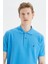 Classic Fit % 100 Pamuk Düğmeli Polo T Shirt Erkek Polo T Shirt K35000T 4cm 3