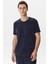 Pamuklu Bisiklet Yaka Standart Fit T Shirt Erkek T Shirt V35004T 4nv 1