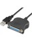 USB 2.0 - DB25 Kablosu Yazdırma Dönüştürücü Kablosu Lpt USB Adaptörü Lpt Kablosu Lpt - USB Kablosu Siyah (Yurt Dışından) 3
