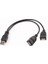 Yeni USB 2.0 A Erkek - 2 Çift Çift USB Dişi Splitter Kablo Hub Şarj Cihazı #79972 (Yurt Dışından) 3
