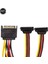 15 Pin Erkek - 2 x 15PIN Dişi Adaptör Sata Güç Kablosu 90 Derece HDD Için (Yurt Dışından) 2