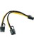 1 Adet Gpu Pcı-E 8pin - Çift Pcı-E Pcı Express 8pin(6pin+2pin) Splitter Kablo Güç Konektörü 30 cm Kablo (Yurt Dışından) 1