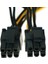 1 Adet Gpu Pcı-E 8pin - Çift Pcı-E Pcı Express 8pin(6pin+2pin) Splitter Kablo Güç Konektörü 30 cm Kablo (Yurt Dışından) 4