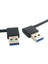 Yeni USB 3.0 Tip A Erkek 90 Derece Sol Açılı - Sağ Açılı Uzatma Kablosu Düz Bağlantı 50CM (Yurt Dışından) 3