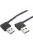 Yeni USB 3.0 Tip A Erkek 90 Derece Sol Açılı - Sağ Açılı Uzatma Kablosu Düz Bağlantı 50CM (Yurt Dışından) 4