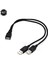 Yüksek Kaliteli USB 2.0 ve Kablo USB Çift Splitter Adaptör Kablosu Dişi - USB 2 Erkek Güç Uzatma Kablosu Bir Ila Iki (Yurt Dışından) 1