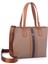 Kadın Omuz Çantası Spor Şık Ayarlanabilir Omuz Askılı Kum Taba Kahve Lacst (33X27X12 cm ) 3