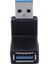 90 Derece USB 3.0 A Erkek - Dişi M/f Fiş Adaptörü Konnektörü Siyah (Yurt Dışından) 2