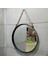 Dekoratif 64 cm Metal Çerçeve Halat Askılı Ayna 2