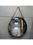 Dekoratif 64 cm Metal Çerçeve Halat Askılı Ayna 3