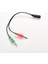 3.5mm Dişi 2 Çift Erkek Jack Tak Ses Stereo Kulaklık Mikrofon Ayırıcı Kabloları (Yurt Dışından) 4