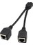 RJ45 1 Erkek 2 Dişi Soket Bağlantı Noktası Lan Ethernet Ağ Ayırıcı Y Adaptör Kablosu 0.25 M (Yurt Dışından) 3